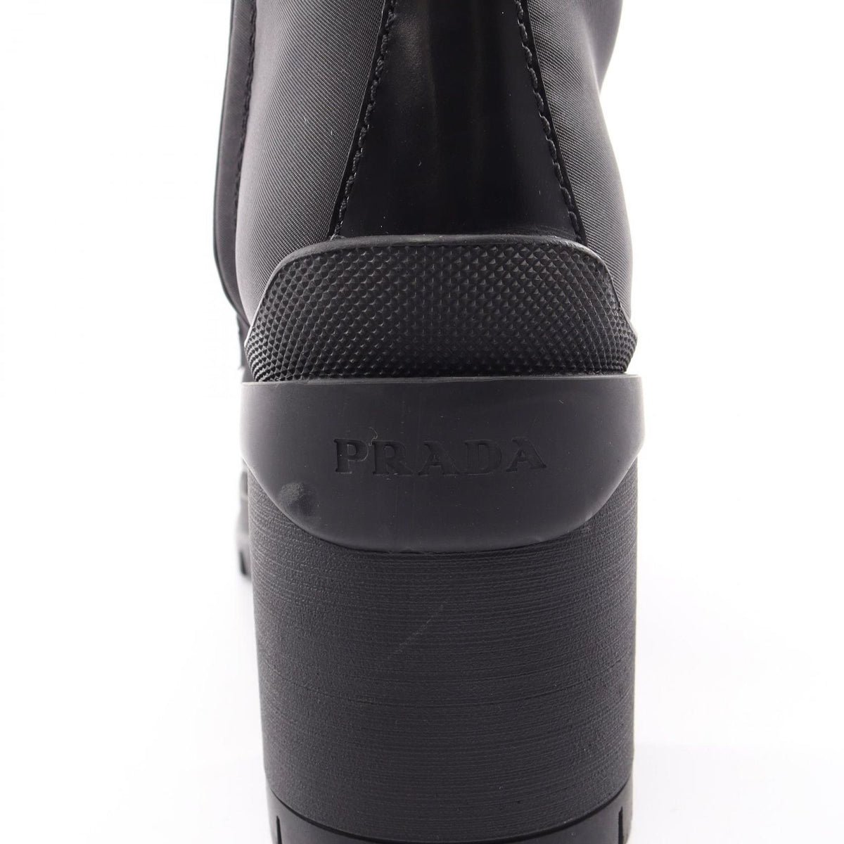Prada Boots Re-Nylon Triangle Logo Lace Up Nylon Leather — view 8