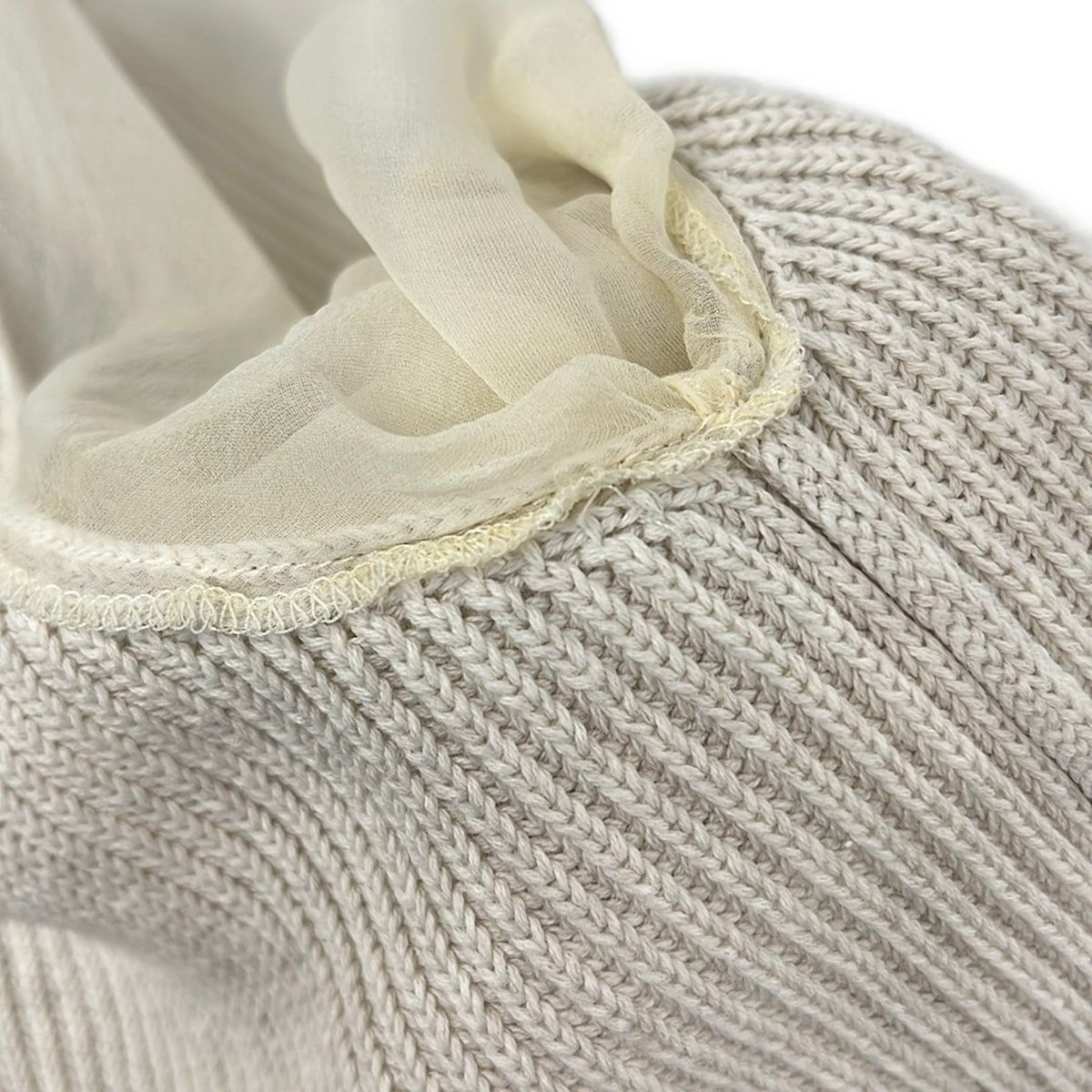 Brunello Cucinelli Long Sleeve Sweater XS Ivory Sheer — view 8