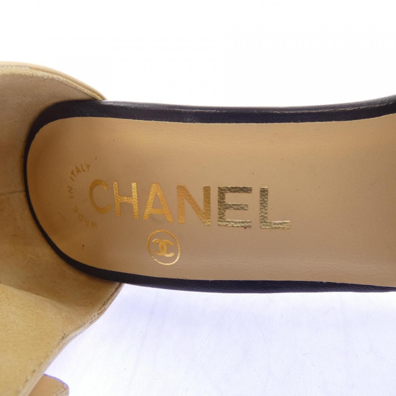 Chanel Pumps Heel Beige — view 6