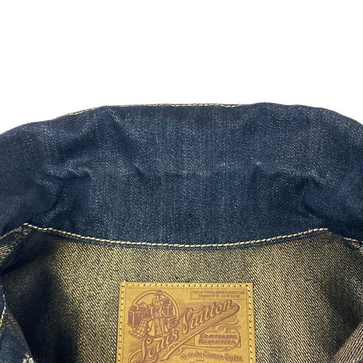 Louis Vuitton 38 M Dark Navy Long Sleeve Denim Rhinestone Lame Spring Autumn — view 8