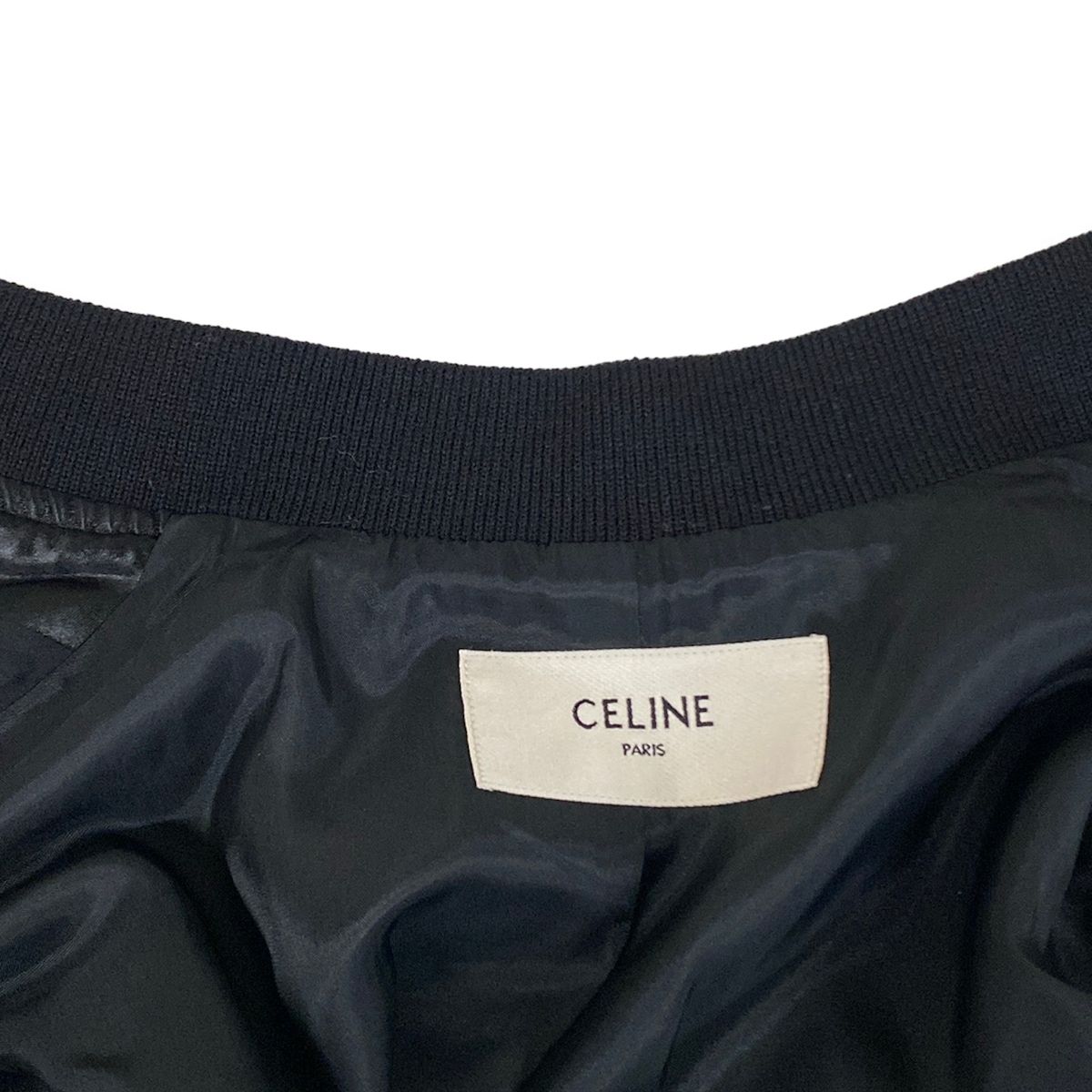 Celine Jacket 34 S Black Kazak Varsity Triomphe Spring Autumn Silk — view 8