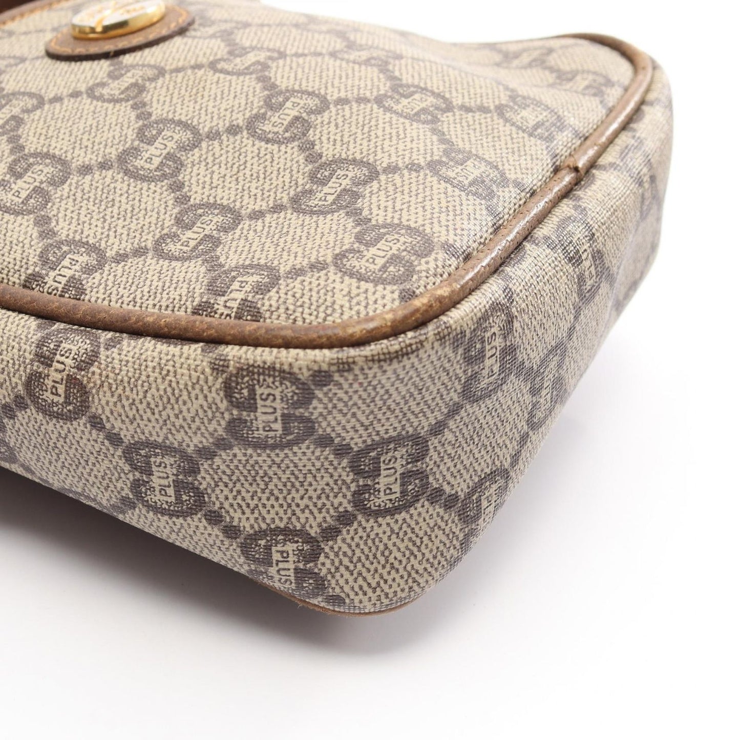 Gucci Shoulder Bag GG Pattern Plus Beige Canvas Leather — view 8