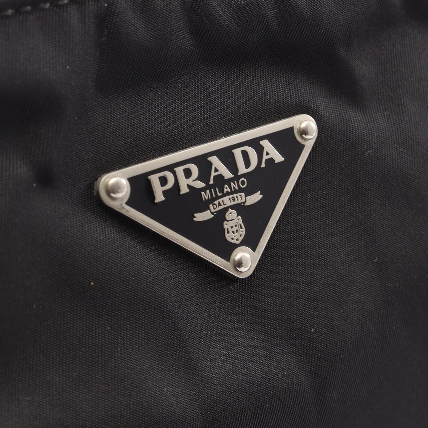 Prada Shoulder Bag to Line Guru Logo Black Nylon Leather to — view 8