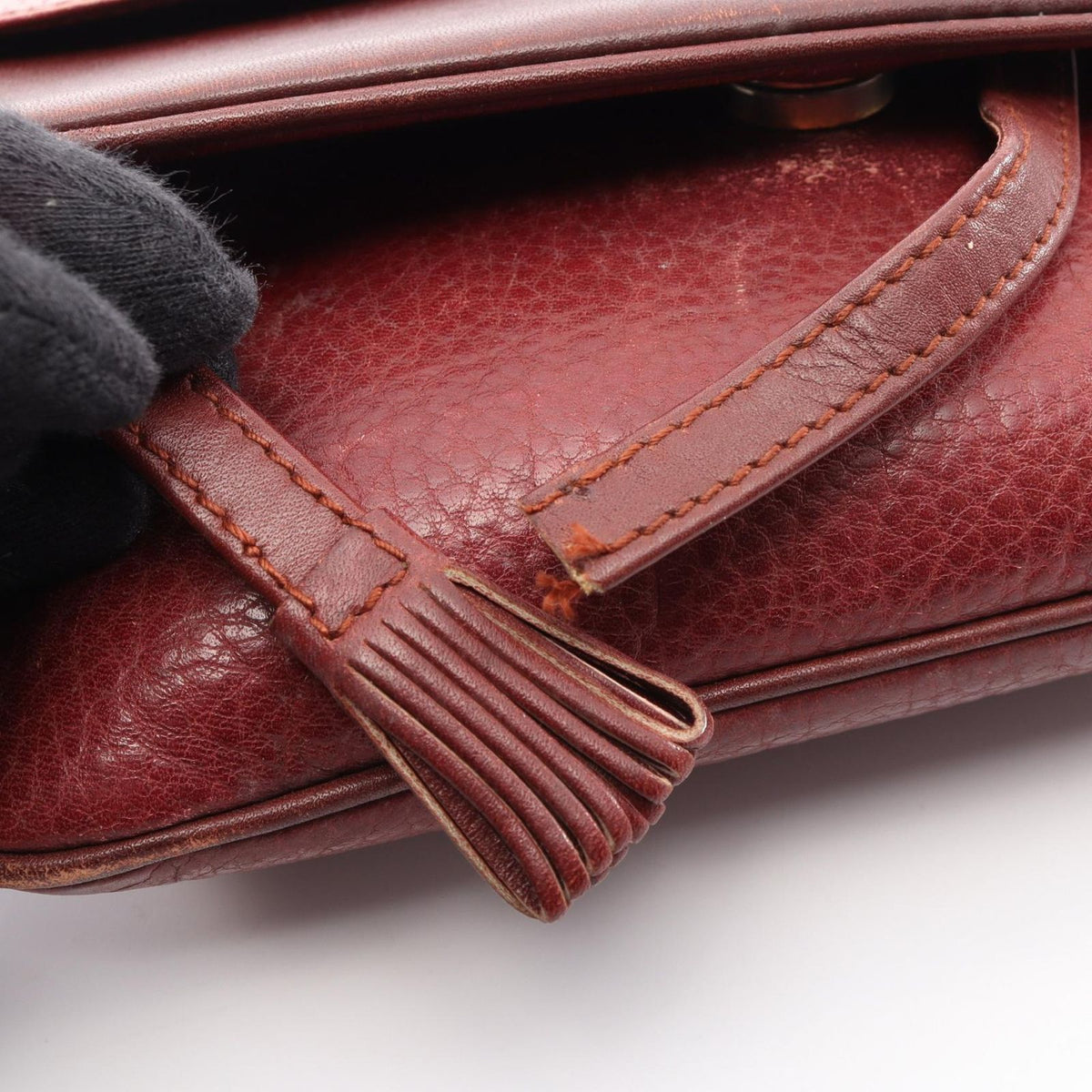 Cartier Shoulder Bag Must Line Bordeaux Leather — view 8
