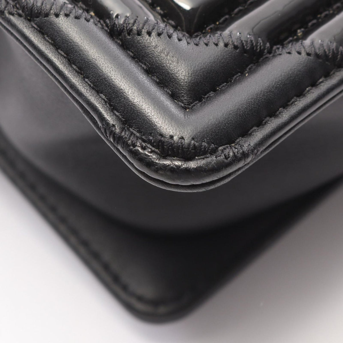 Chanel Shoulder Bag Boy Small Black Caviar Leather Chain Shawl — view 8