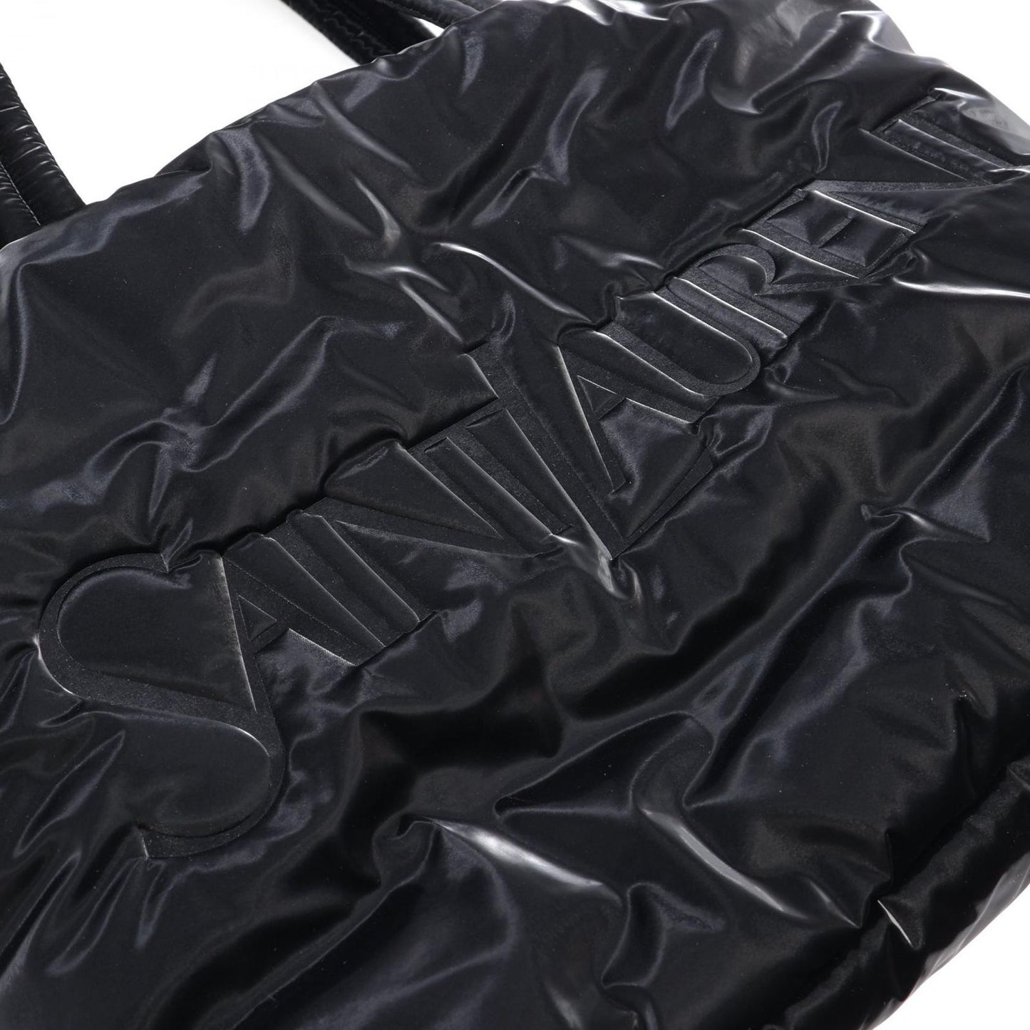 Saint Laurent Paris Tote Bag Black Nylon Wide Puffer — view 6