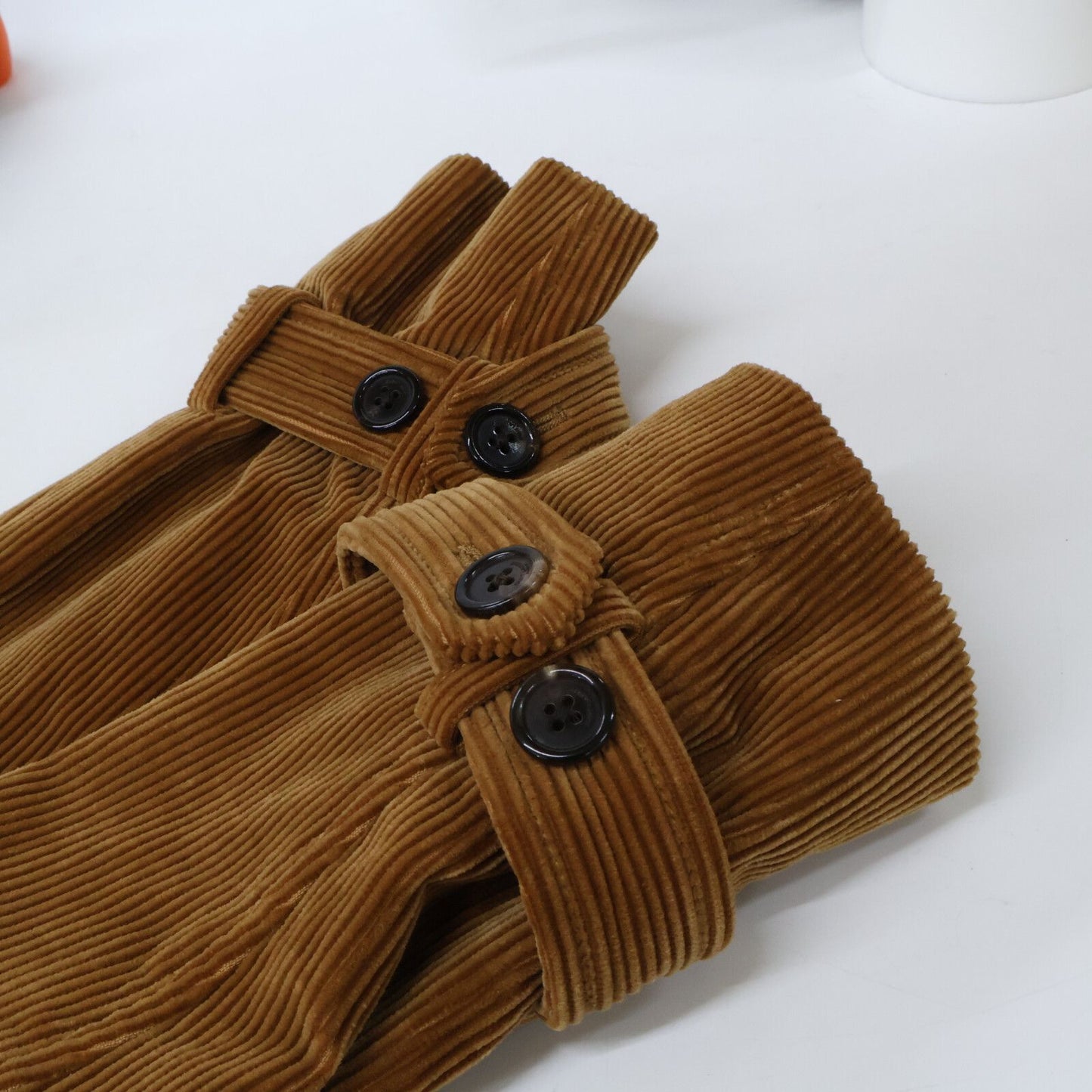 Saint Laurent Paris Corduroy Trench 34 Coat — view 7