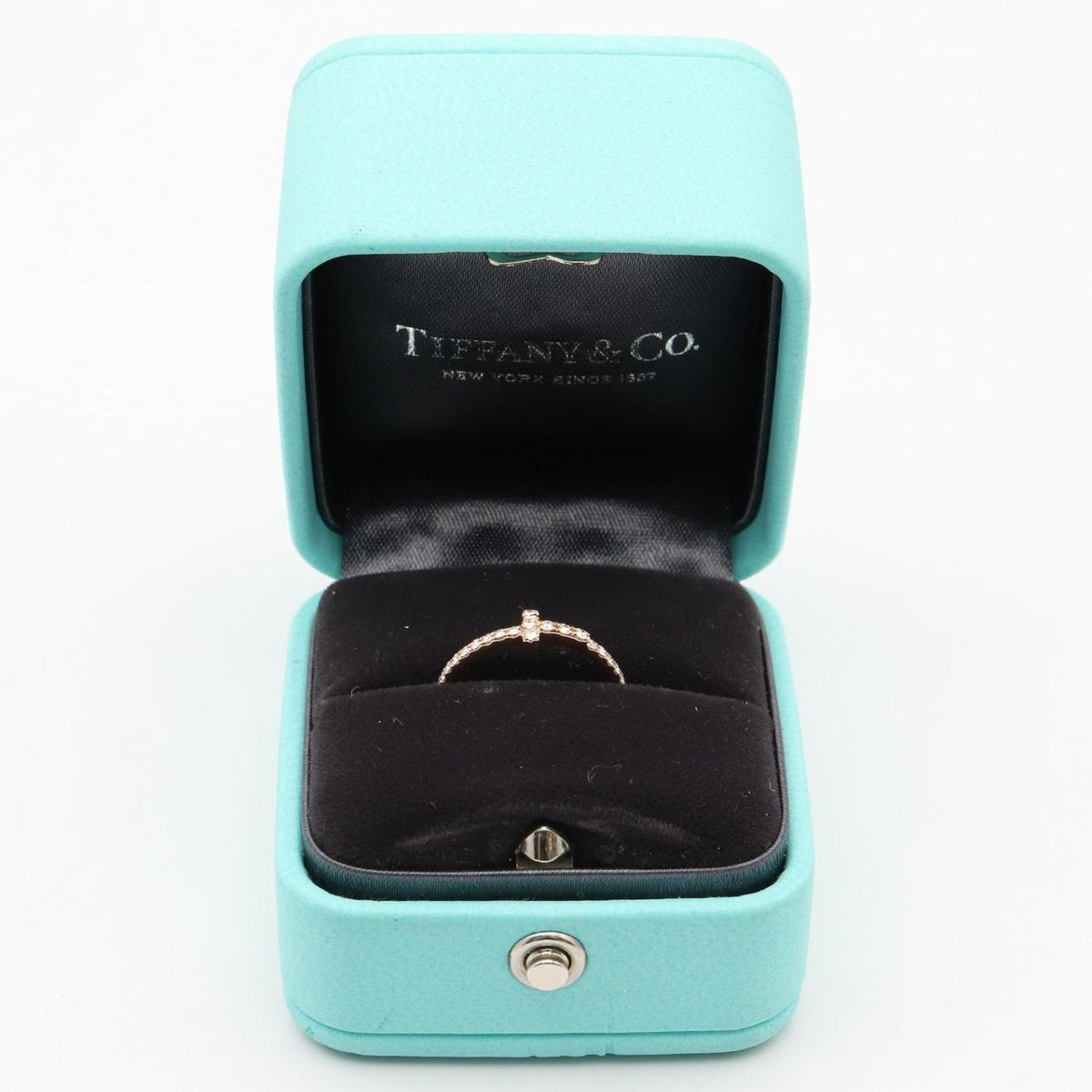 Tiffany & Co Ring T One Narrow Diamond 18K Pink Gold — view 8
