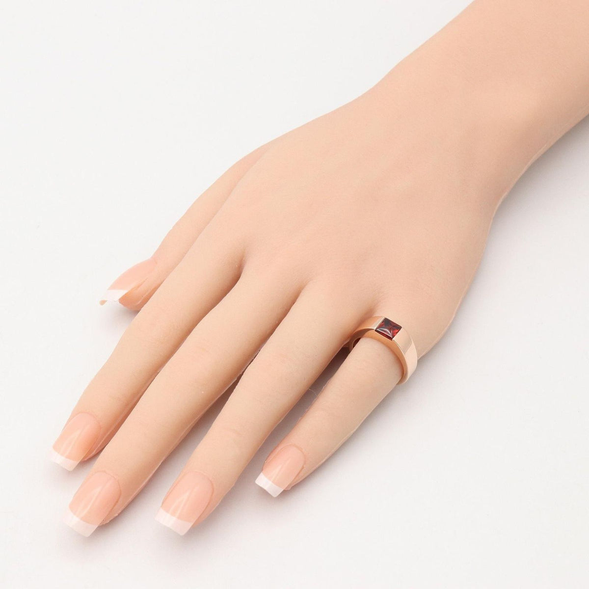 Cartier Ring Tank Mars Garnet 18K Pink Gold — view 8