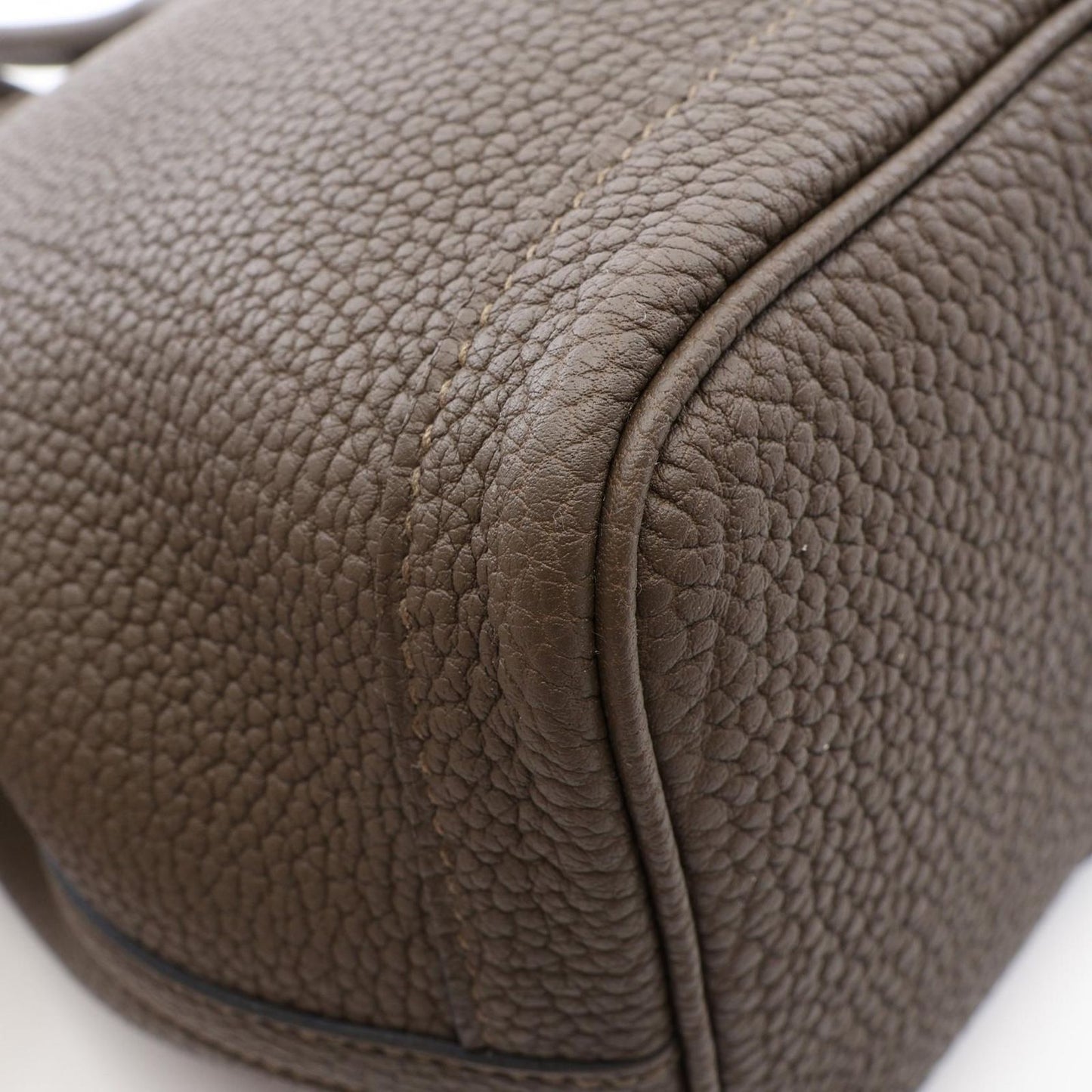 Hermes Tote Bag Garden Party TPM Vert Blanc's Leather — view 6