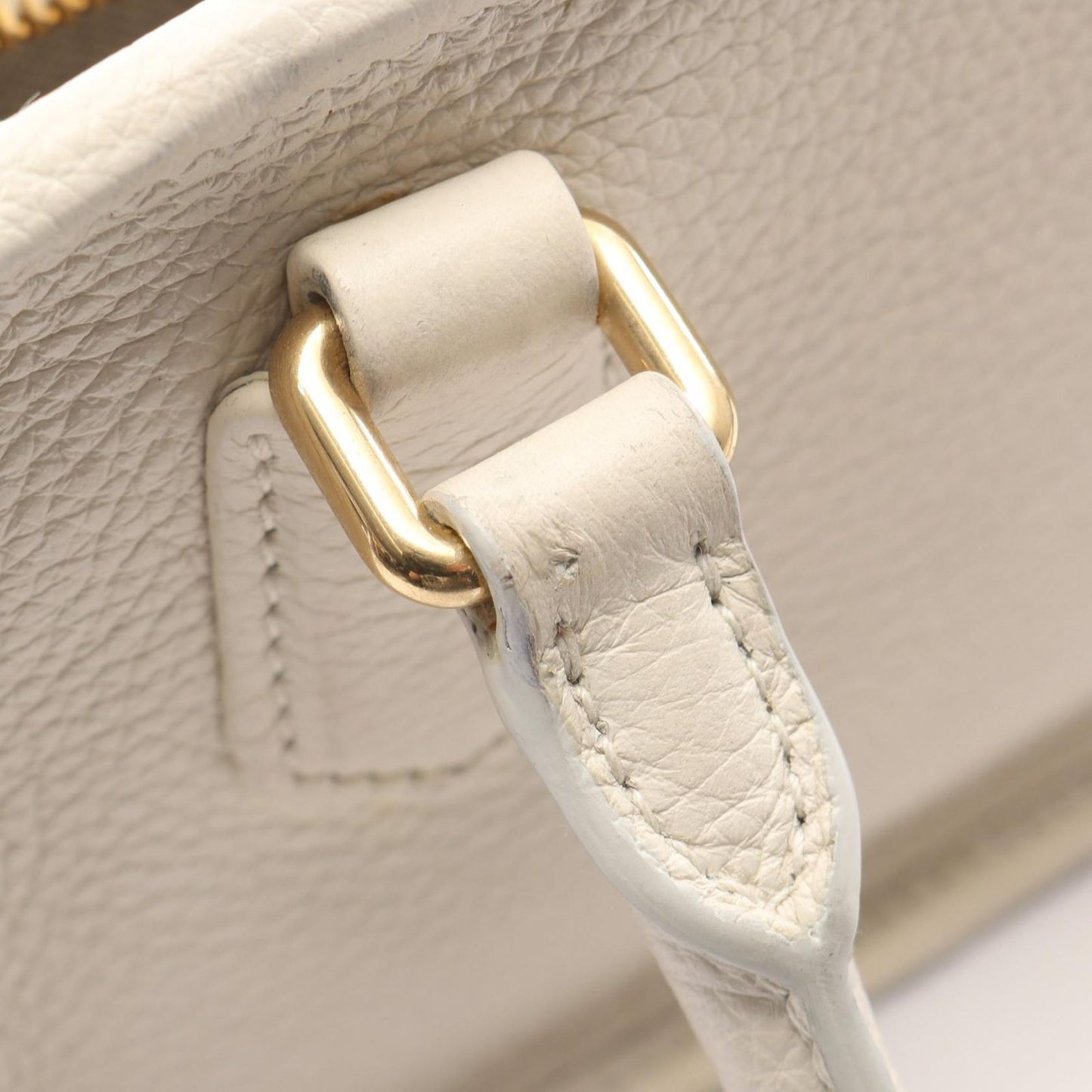Miu Miu Vitello Daino Soft 2-Way White Black Leather Handbag — view 8