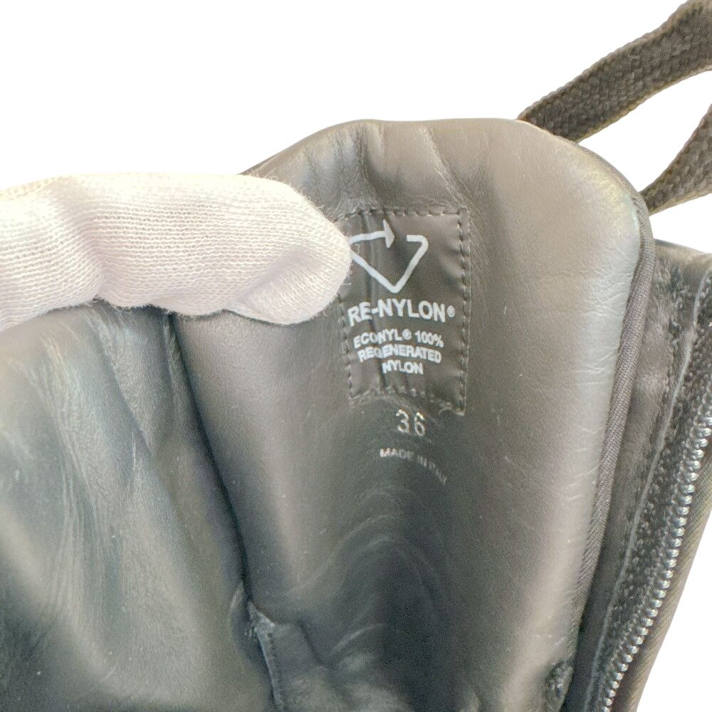 Prada Short Triangle Logo Boots — view 7