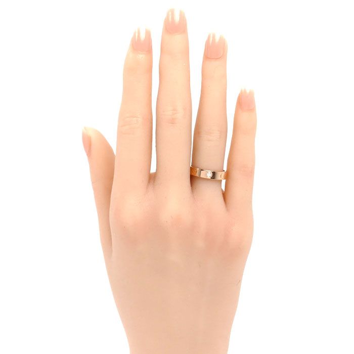 Cartier 18K Pink Gold Mini Love Diamond Ring 52 Vintage — view 7
