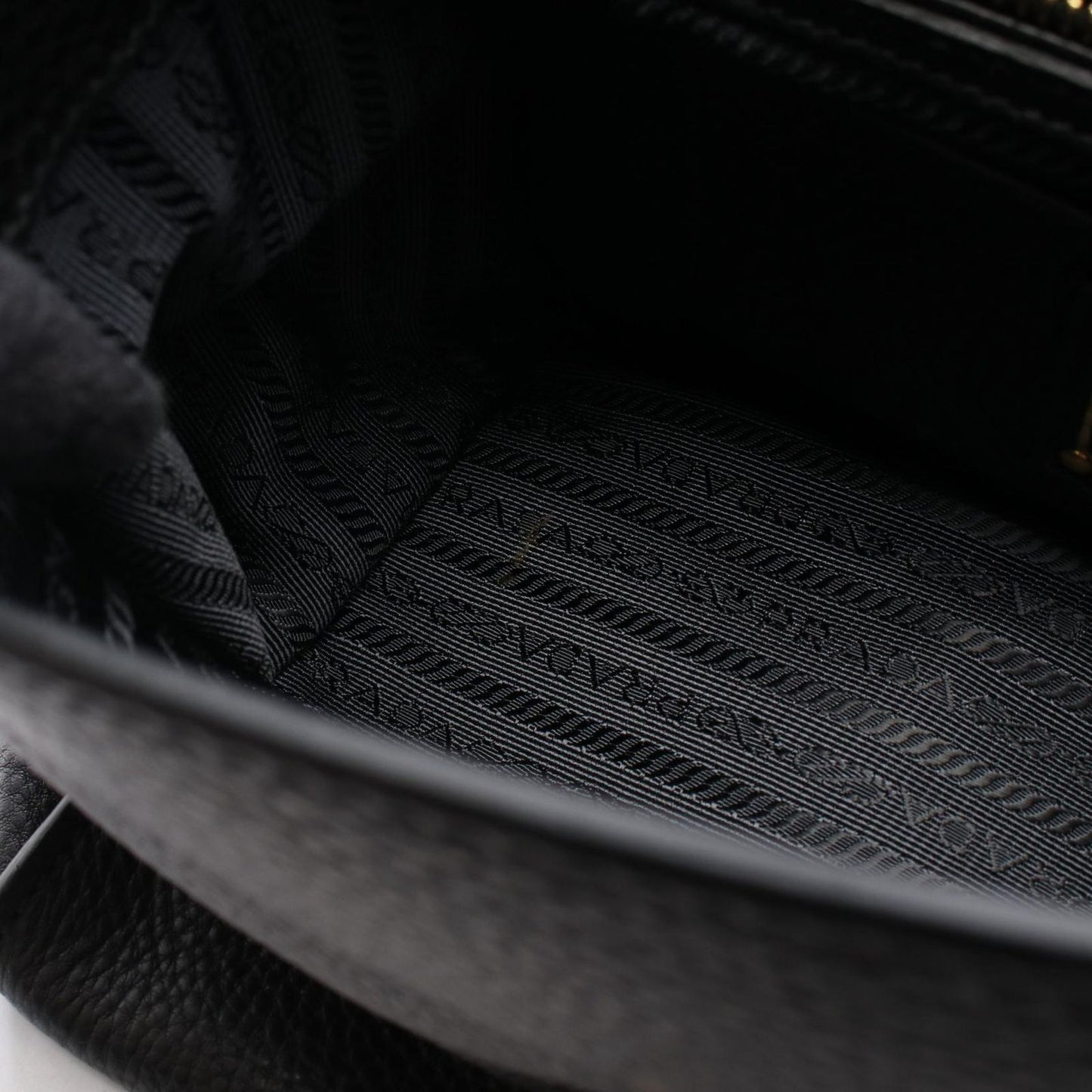 Prada Vitello Daino 2-Way Black Leather Handbag — view 5