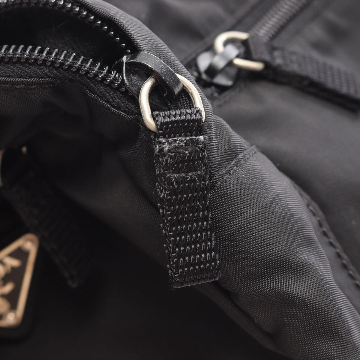 Prada Waist Bag Tessuto Montagn Black Nylon Triangle Logo — view 8