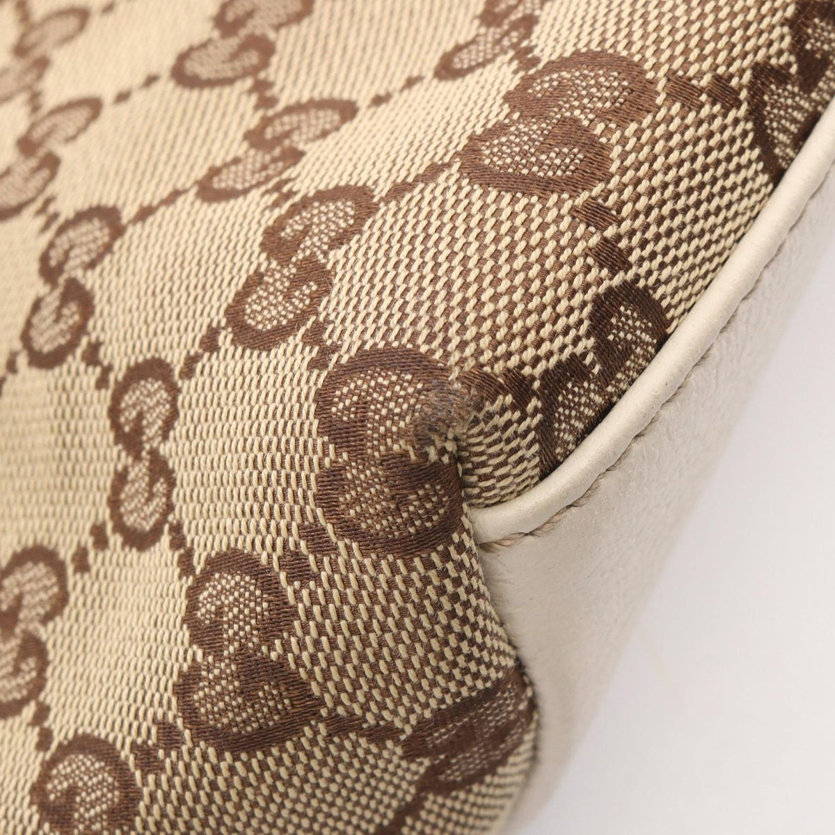 Gucci Tote Bag GG Canvas Beige Brown White — view 8
