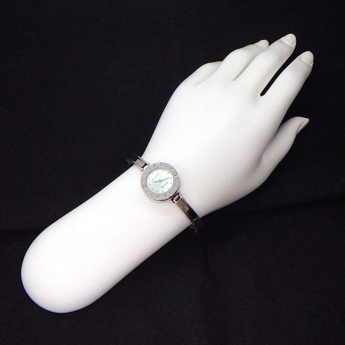 Bvlgari B.zero1 Watch Bangle Green Mother of Pearl Dial SS Quartz Analog — view 8
