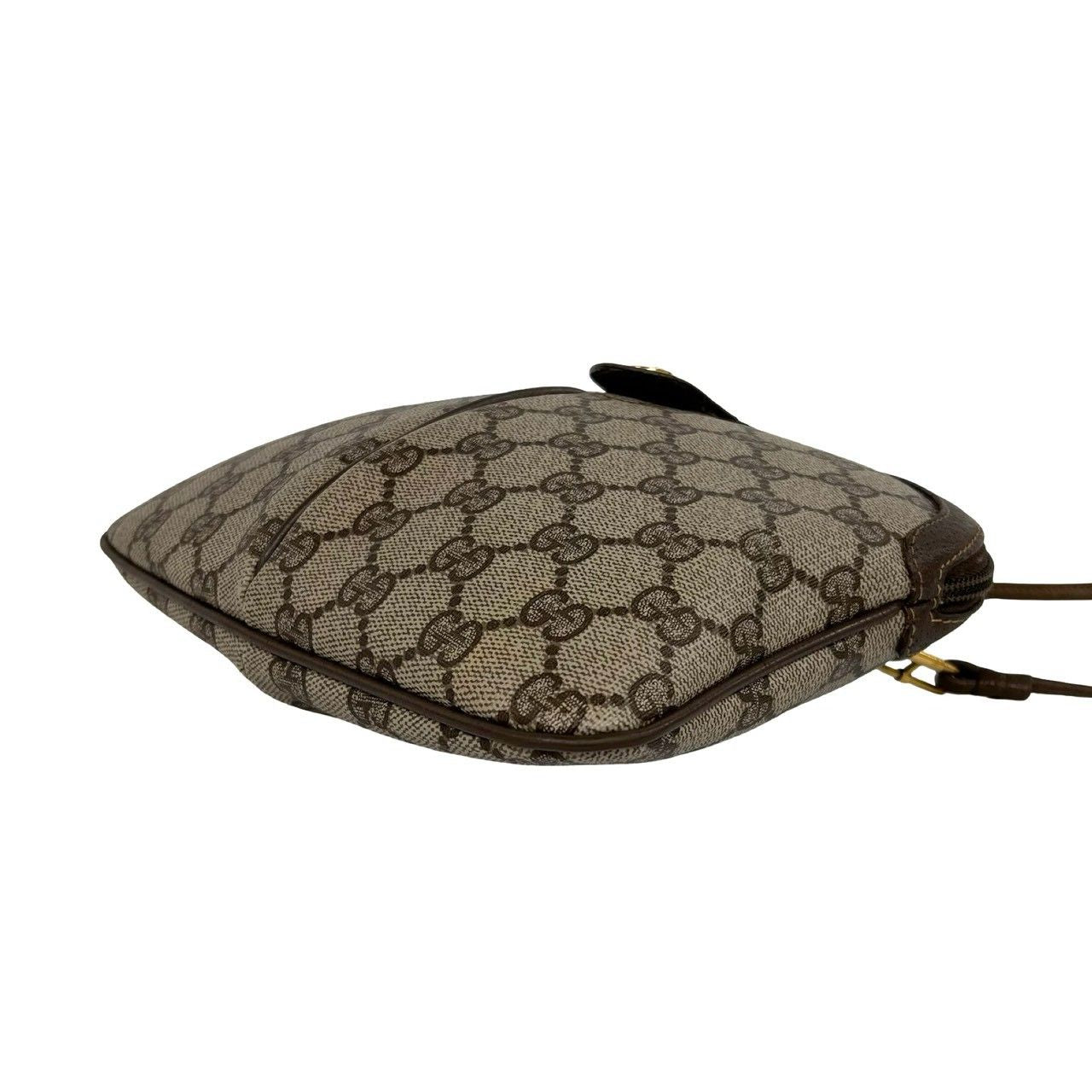 Gucci Vintage Sherry Line GG Logo Leather Shoulder Bag Crossbody Brown — view 8