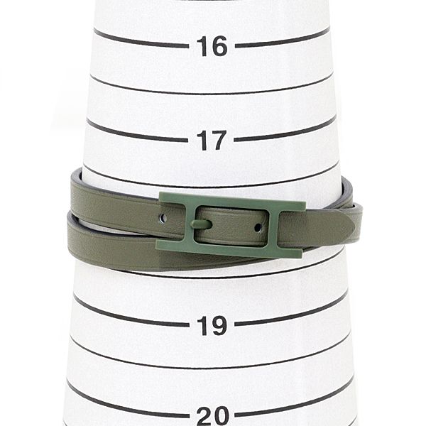 Hermes Leather Cut Epsom Vert Veronese Navy Bracelet — view 5