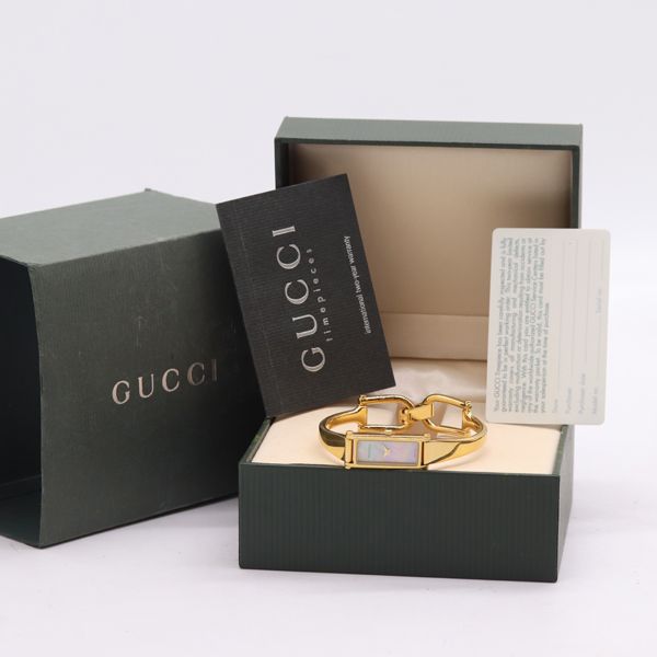 Gucci Quartz Bangle Watch White Shell Dial — view 5