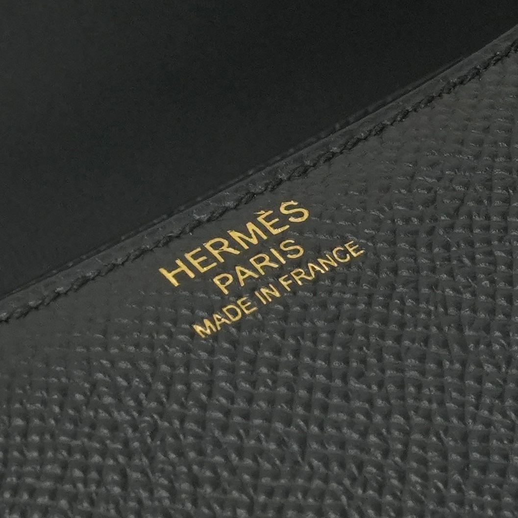 Hermes Constance 3 24 Shoulder Bag Epsom Noir Black Gold Veau Buckle — view 8
