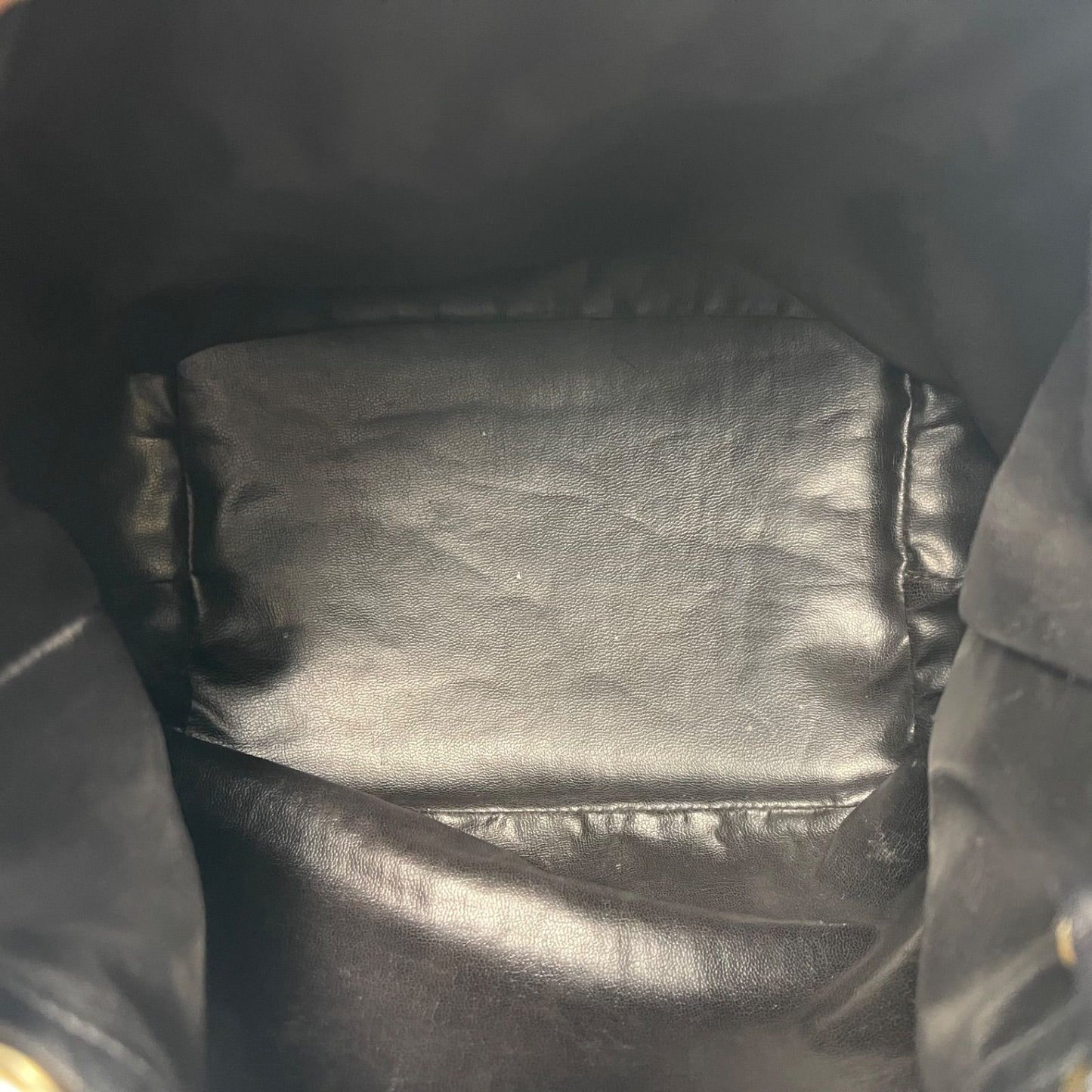 Chanel Jumbo CC Logo Drawstring Black Chain Shoulder Bag — view 8