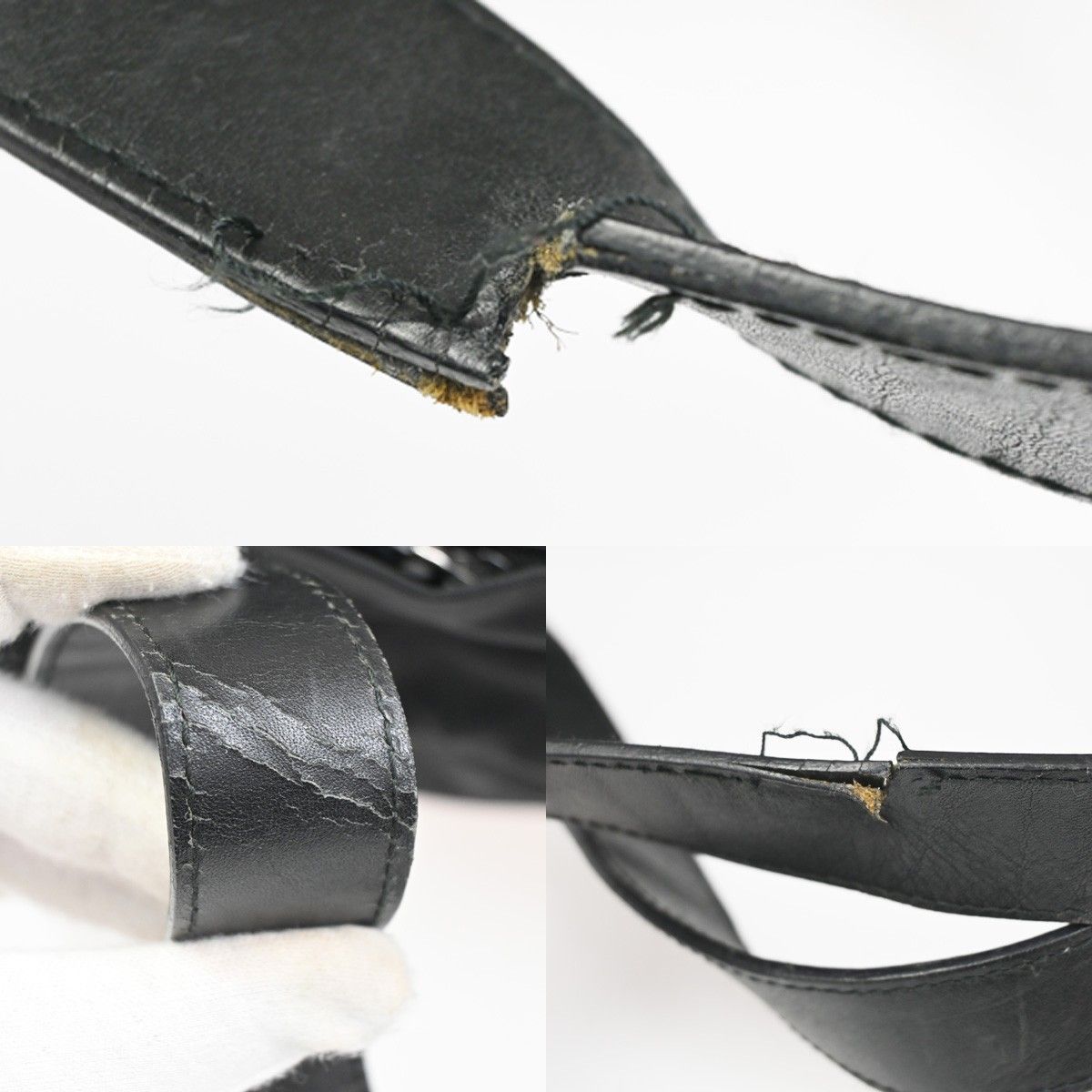 Gucci Boston Bag Black Nylon Leather — view 8