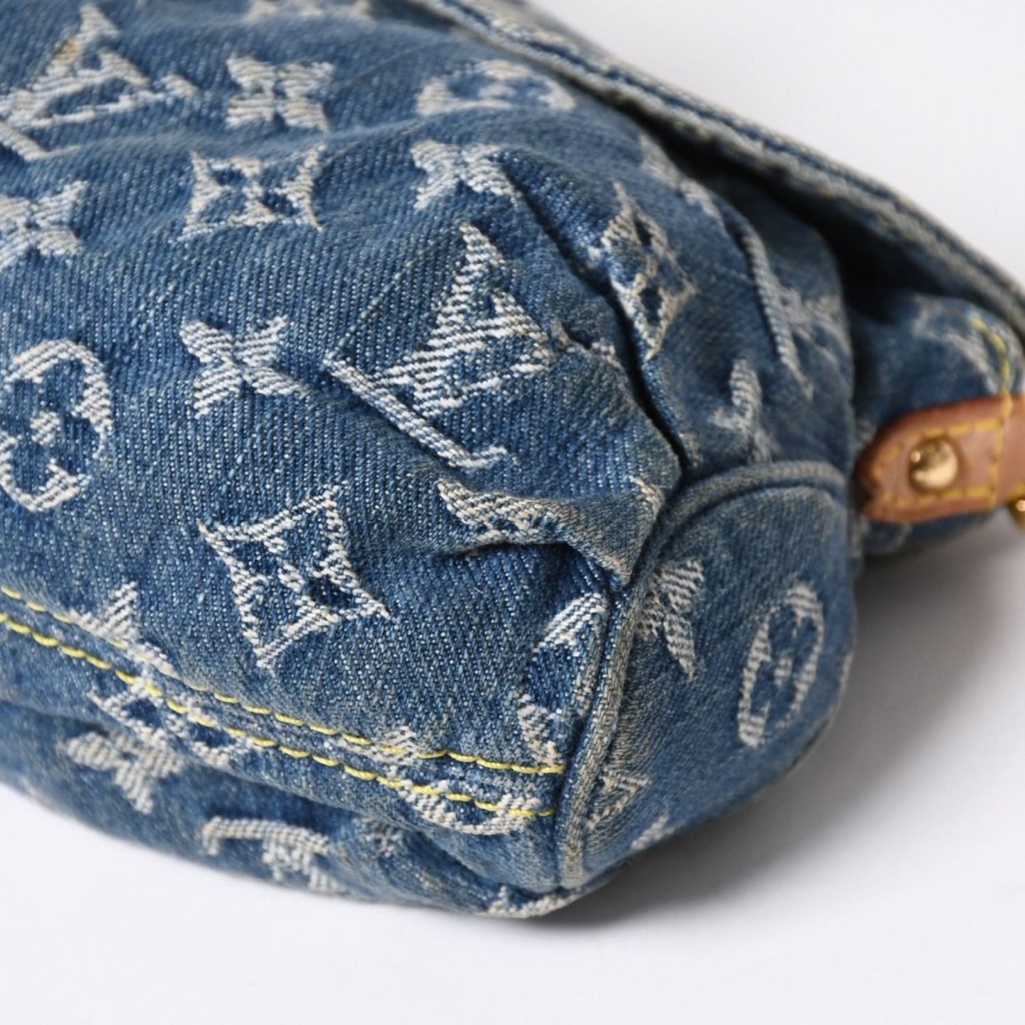 Louis Vuitton Mini Pleaty Bag Monogram Denim Indigo Blue — view 8