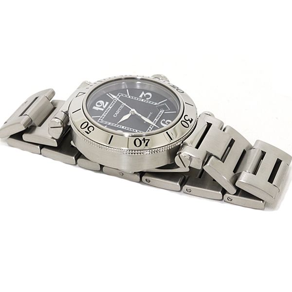 Cartier Watches Pasha Seatimer Black Dial Stainless Steel Automatic — view 6