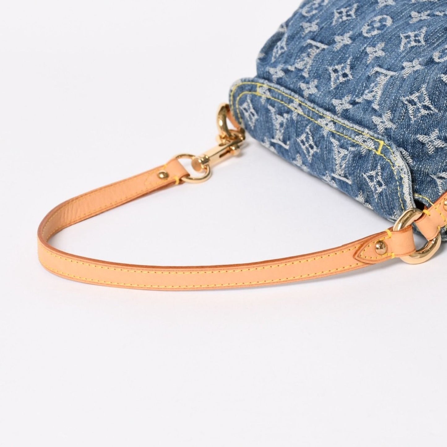Louis Vuitton Handbag Mini Pleaty Denim Blue Monogram — view 8