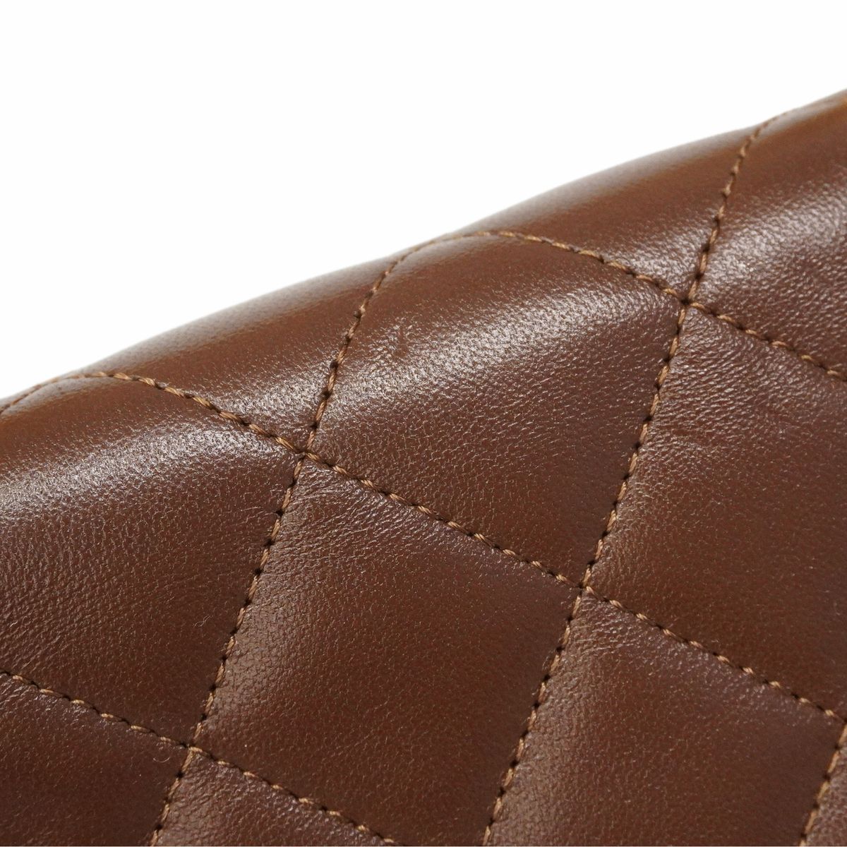 Chanel Wallet on Chain Quilted Lambskin Brown Gold — view 8