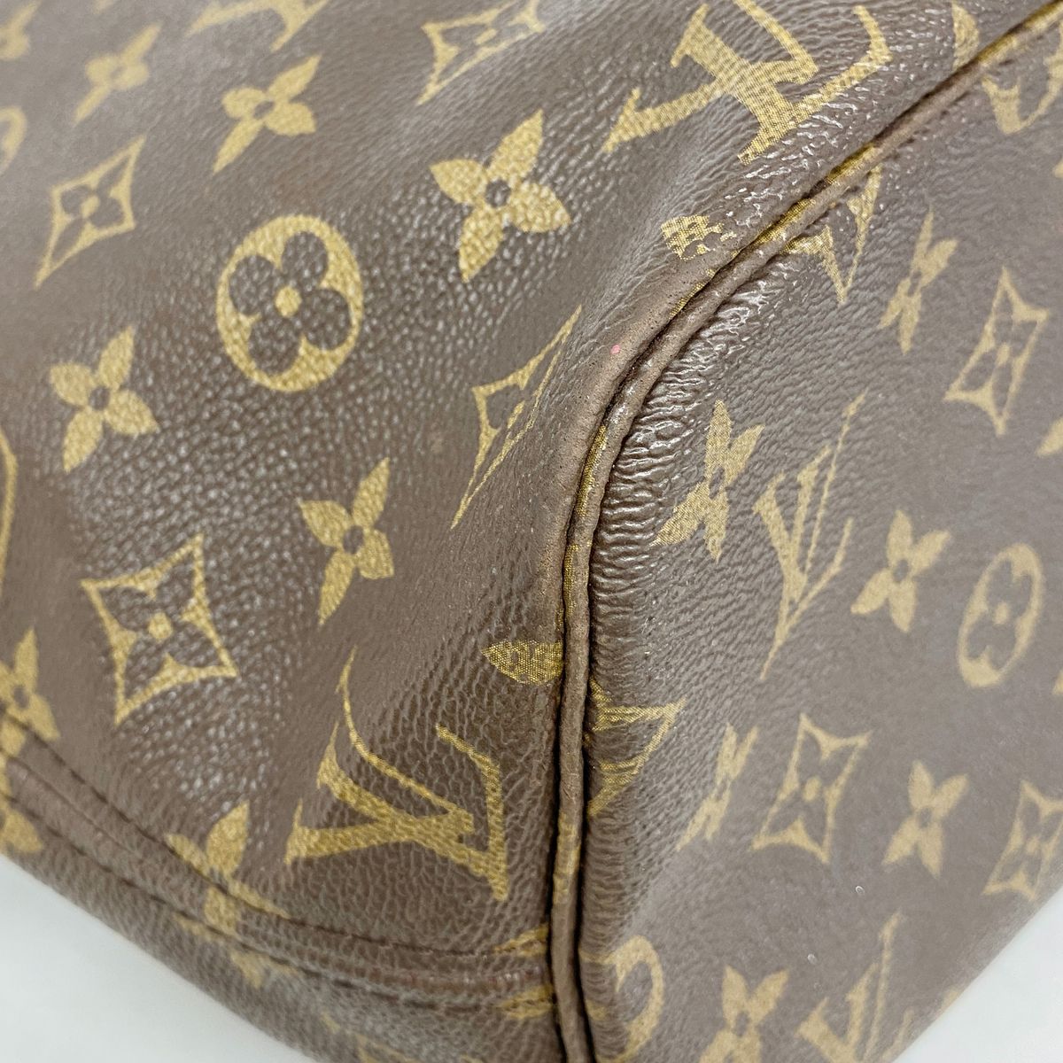 Louis Vuitton Tote Bag Monogram Neverfull MM Brown Fuchsia — view 8