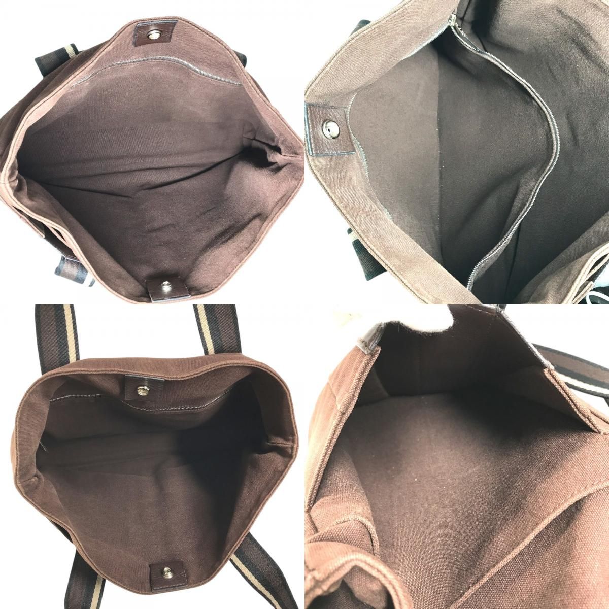 Hermes Shoulder Bag Trocahoriental MM Canvas Brown — view 8