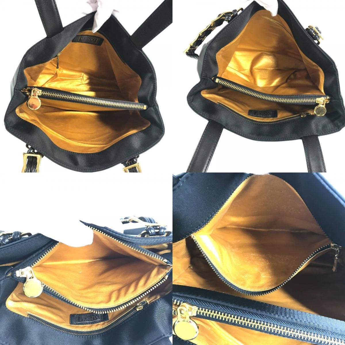 Versace Shoulder Bag Medusa Logo Nylon Black — view 8