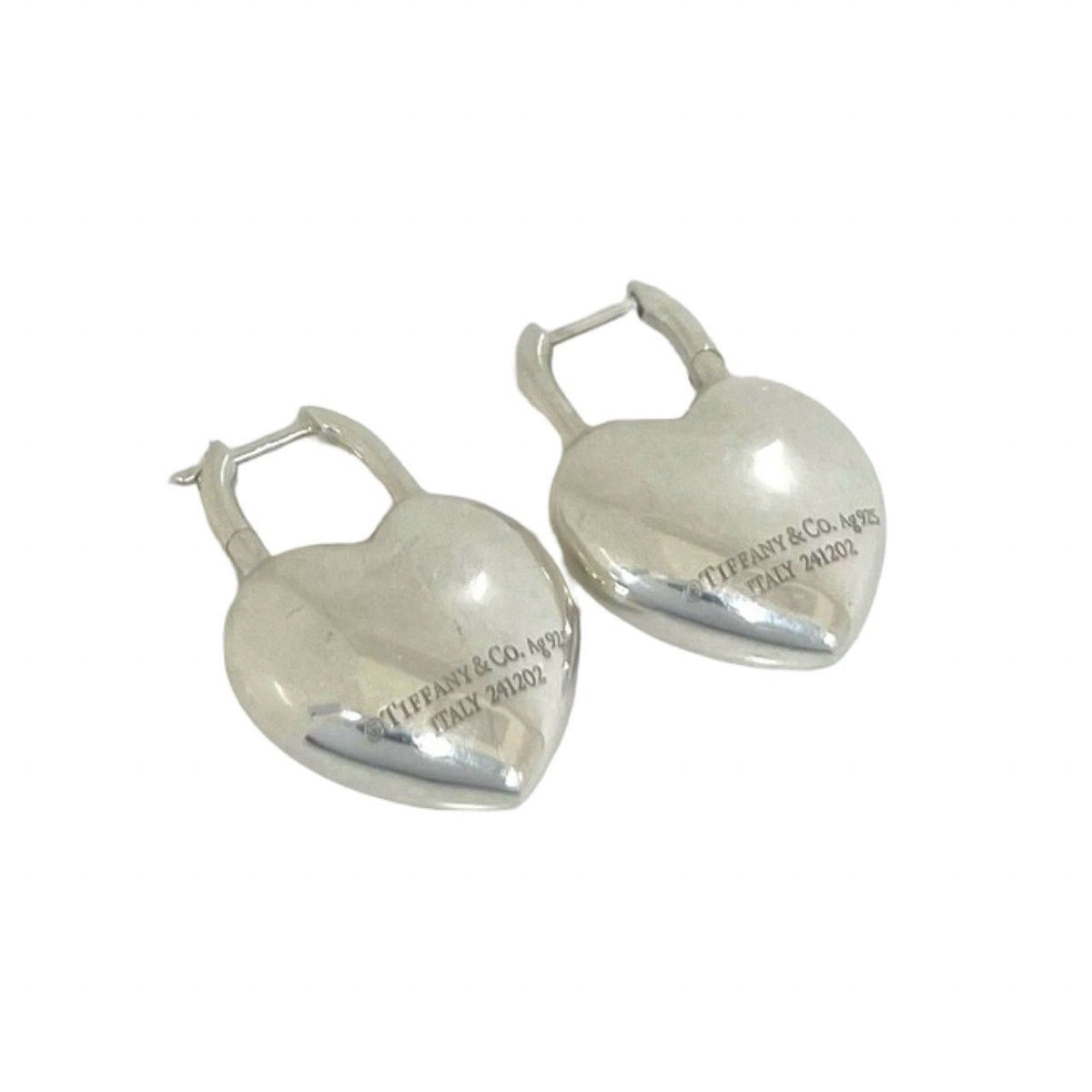 Tiffany & Co Full Heart Earrings Return to 925 Sterling Silver — view 7