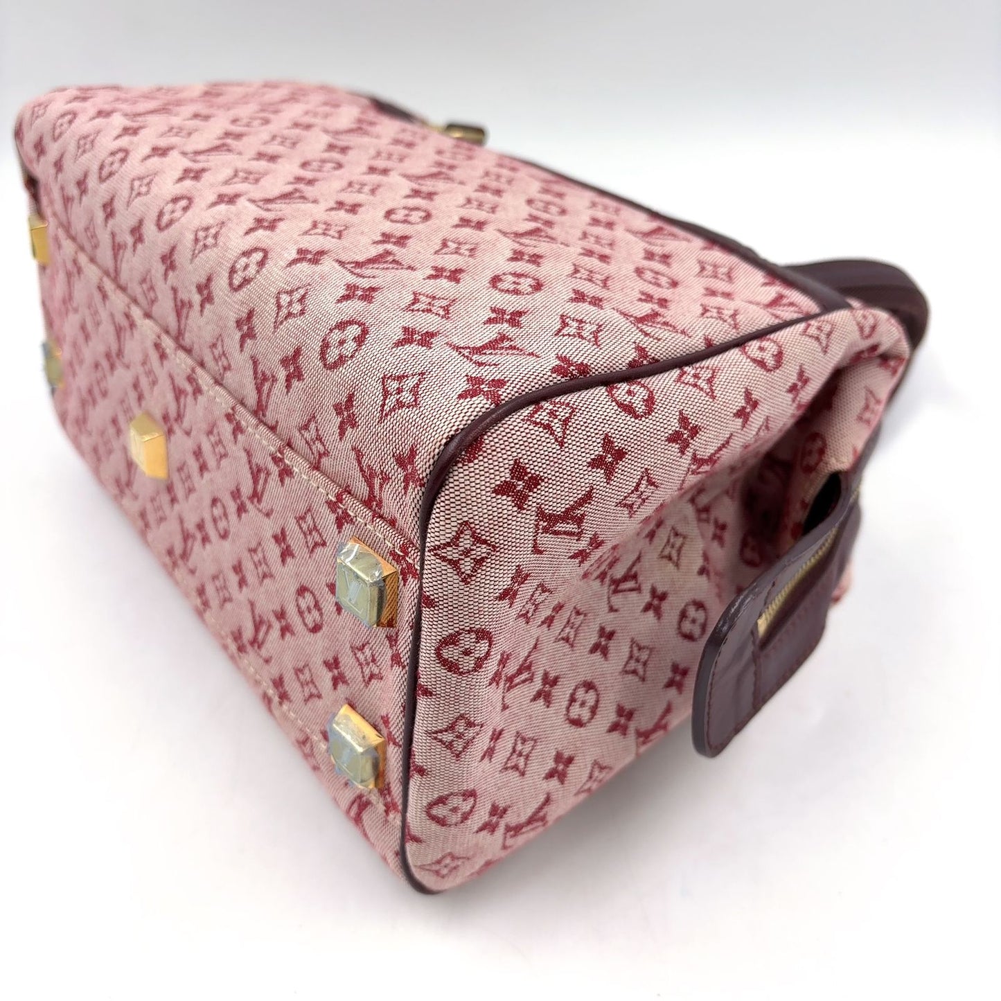Louis Vuitton Josephine PM Monogram Mini Cerise Leather Canvas Bordeaux Handle — view 8