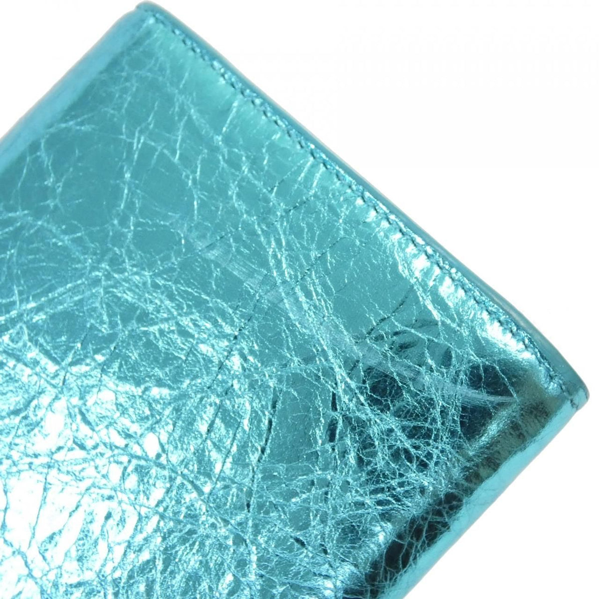 Balenciaga Paper Money Zip Around Metallic Effect Wallet — view 8
