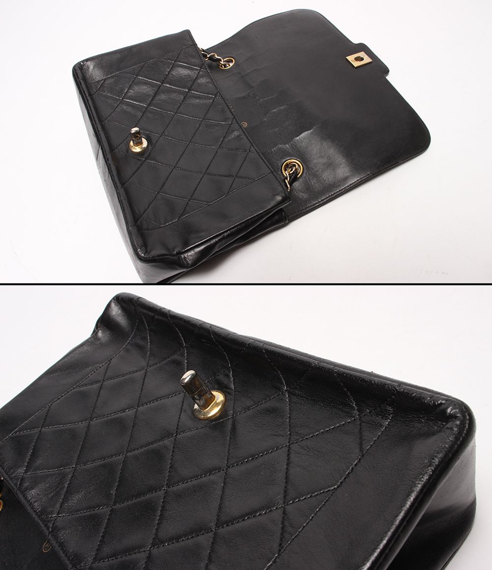 Chanel Chain Shoulder Bag Crossbody Gold Diana Quilted — view 8