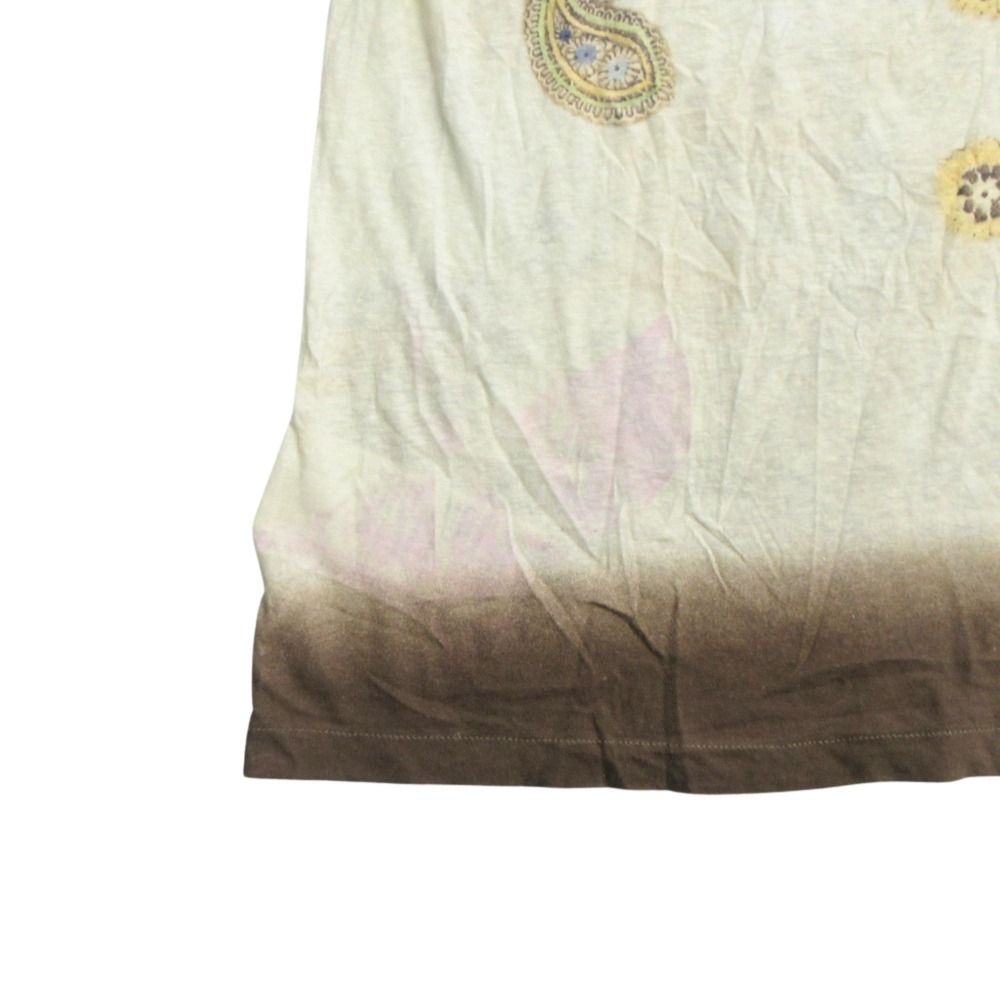 Dior Cotton Linen Botanical T-Shirt Sheer Paisley Beige L — view 8