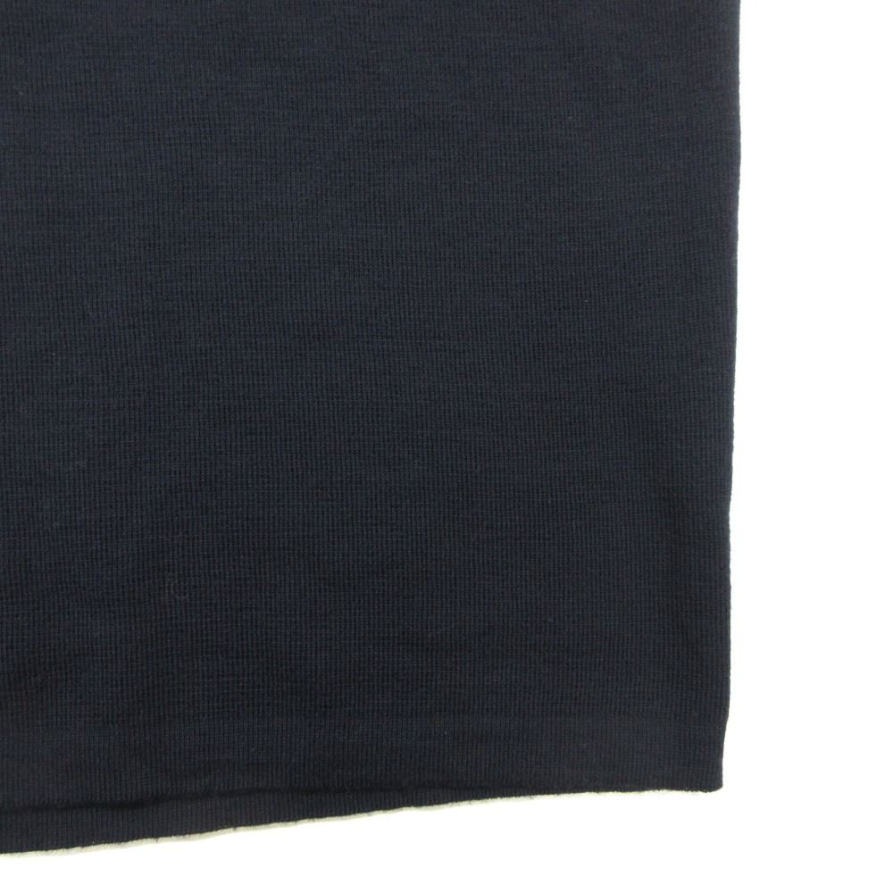 Fendi Maglia Dress Wool Knit Embroidery Neck Short Sleeve High Gauge Knee — view 5