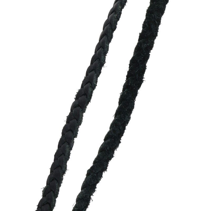 Chrome Hearts Leather Braid Scroll Blade Silver Necklace — view 5