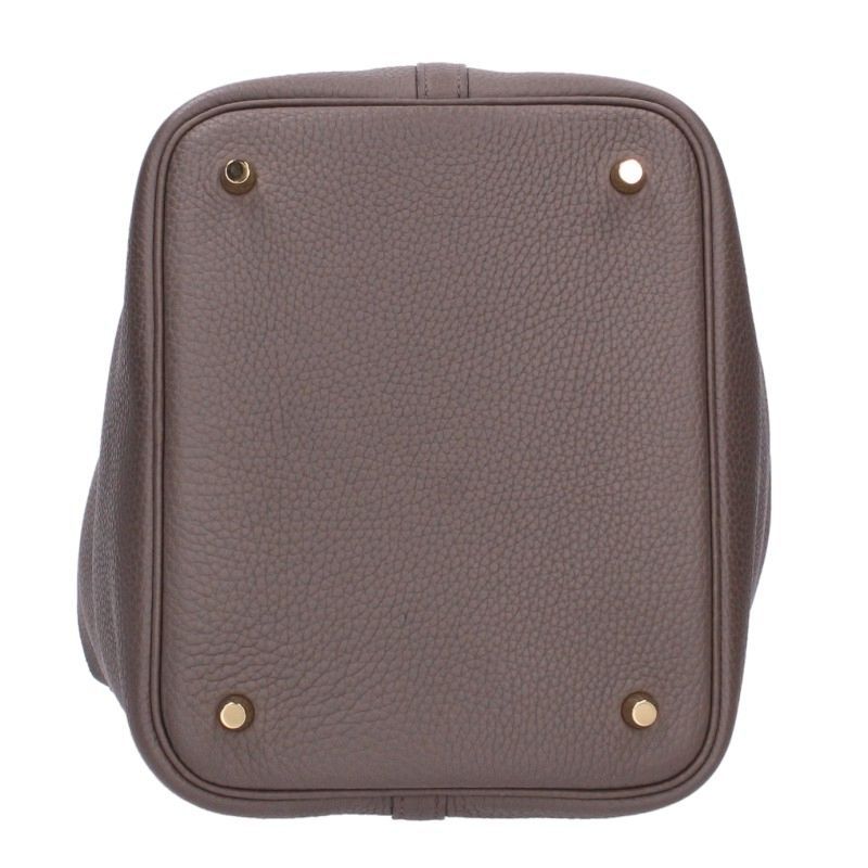 Hermes Picotin Lock MM Taurillon Clemence Etain MM Handbag — view 5