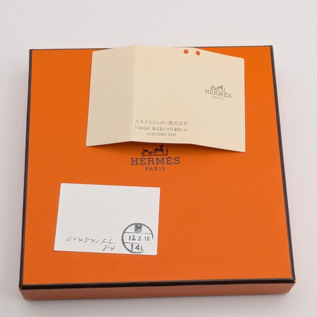 Hermes Buffalo Horn Necklace Purple Brown Round — view 8