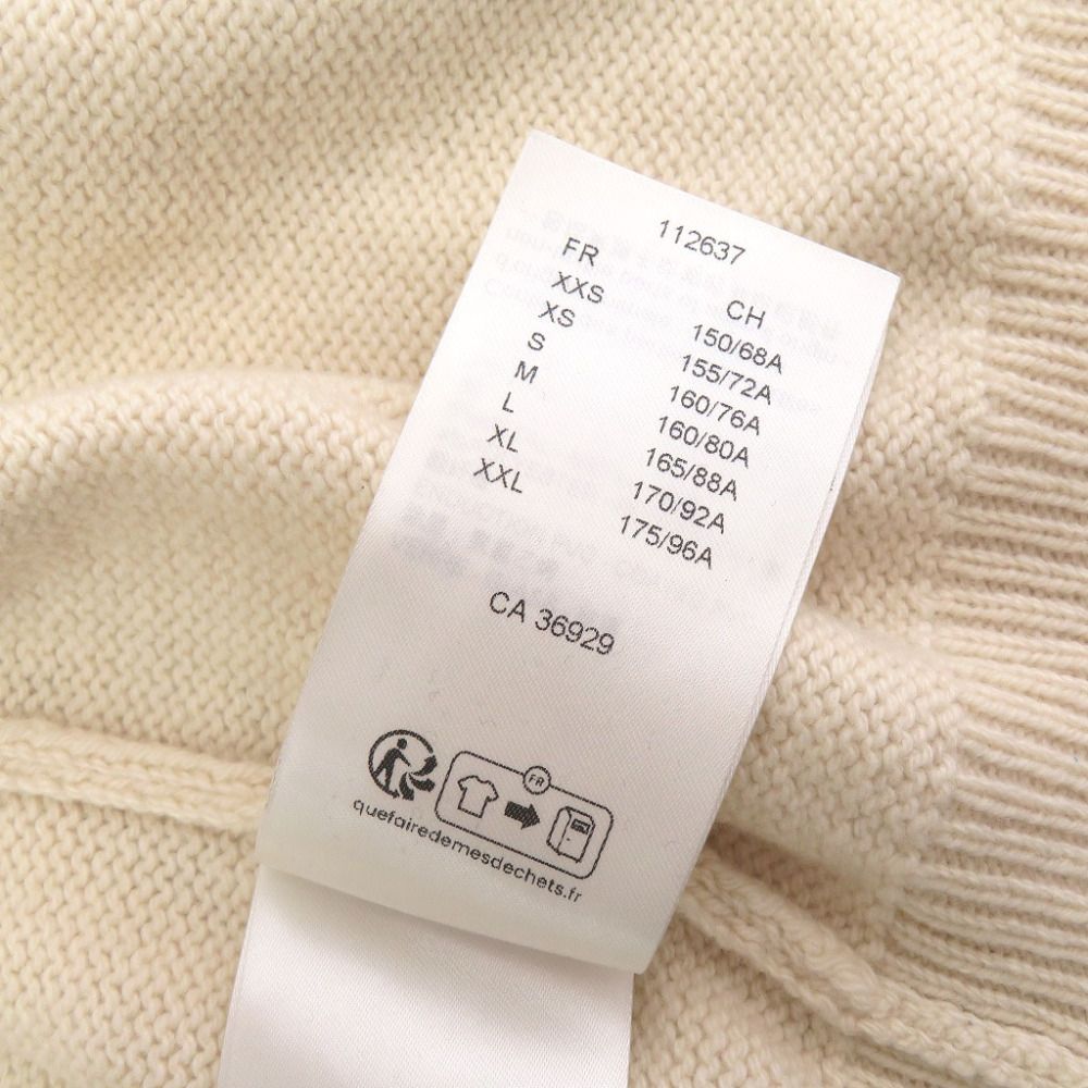 Louis Vuitton Jewel Button Cashmere Wool Ivory Cardigan M — view 8