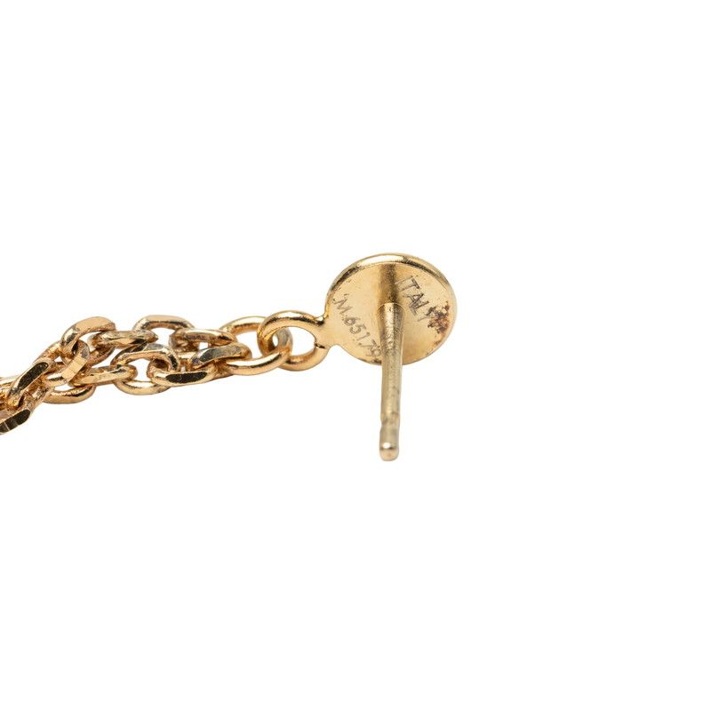 Louis Vuitton Monogram Boucle Doreille Pandan Gambling Earrings Gold Plated — view 4