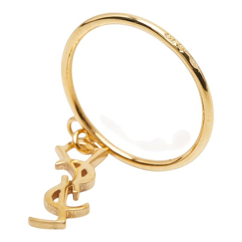 Saint Laurent YSL Logo Ring Gold Silver Plated — view 5