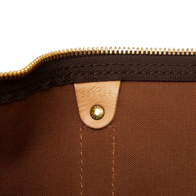 Louis Vuitton Monogram Keepall 50 Boston Bag Brown Leather — view 6