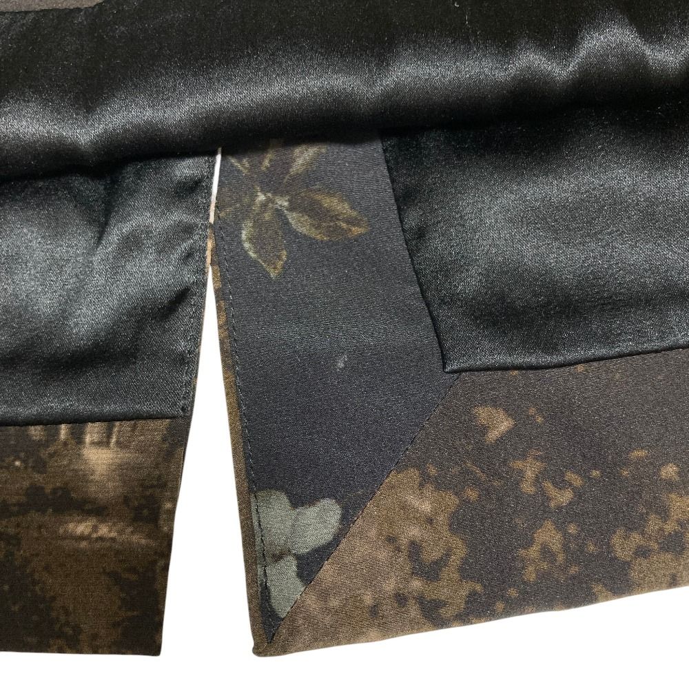 Dolce & Gabbana Flower Angel Print Silk Skirt Black 36 — view 8