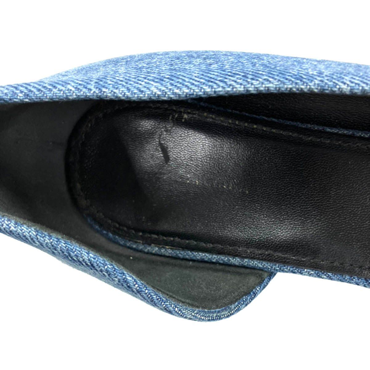 Balenciaga Denim Flat Pumps Indigo Blue — view 8