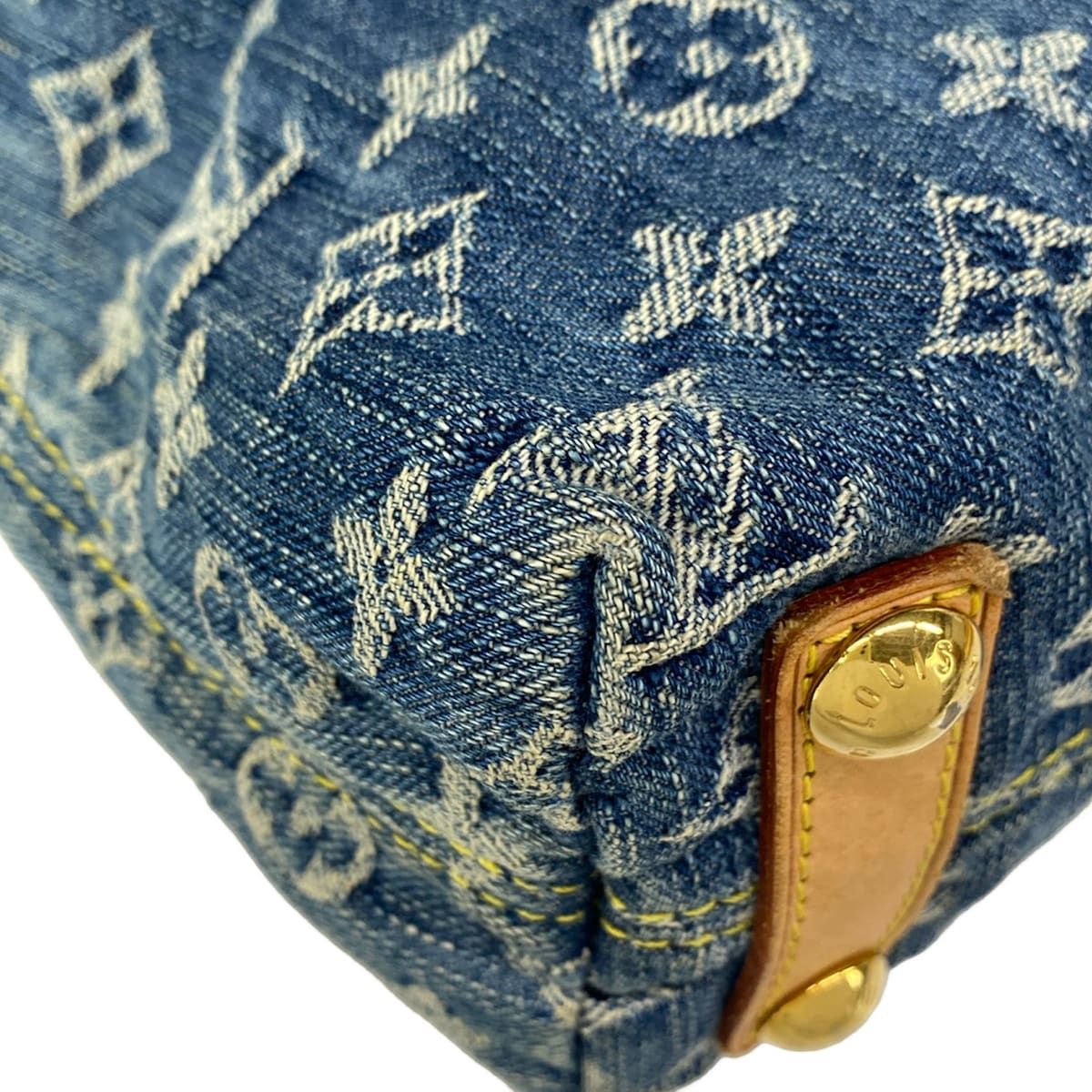 Louis Vuitton Shoulder Bag Monogram Denim Buggy PM M Blue Cotton — view 8